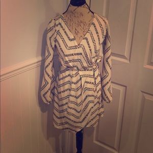 Cream colored wrap dress